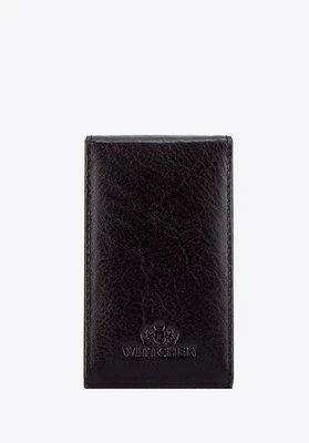 Etui na wizytówki ze skóry blaszane czarne Wittchen
