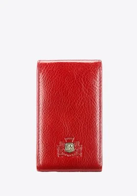 Etui na wizytówki ze skóry proste czerwone Wittchen