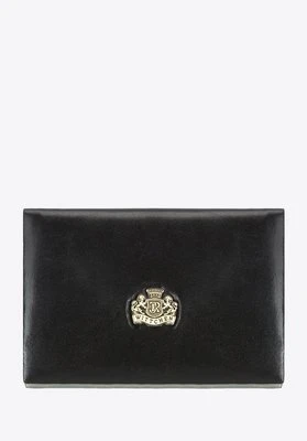 Etui na wizytówki ze skóry z herbem klasyczne czarne Wittchen