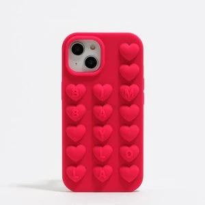 Etui silikon iPhone 15 malinowe BIMBA Y LOLA