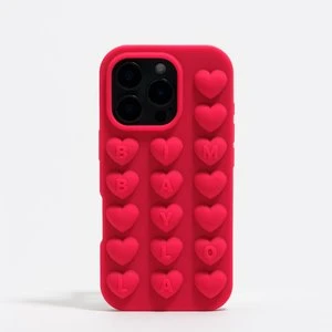 Etui silikon iPhone 15 Pro malinowe BIMBA Y LOLA