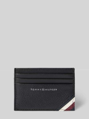 Etui skórzane na karty z napisem z logo Tommy Hilfiger