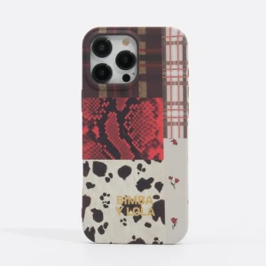 Etui twarde iPhone 15 Pro Max patchwork pyton BIMBA Y LOLA czerwony