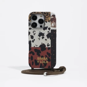 Etui twarde iPhone 16 PRO MAX patchwork pony BIMBA Y LOLA brązowy