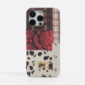 Etui twarde iPhone 16 Pro Max patchwork pony BIMBA Y LOLA czerwony