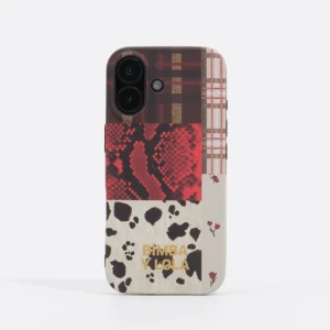 Etui twarde iPhone 17 patchwork pyton BIMBA Y LOLA czerwony