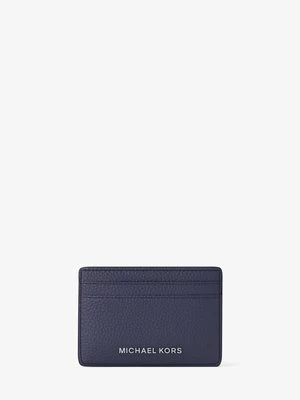 Etui ze skóry groszkowej Michael Kors NIEBIESKI FORMALNY (Niebieski)