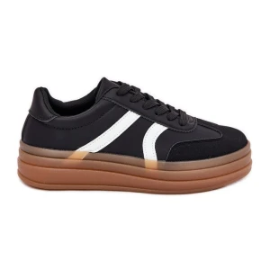 Evento Sneakersy Damskie Na Platformie Czarne