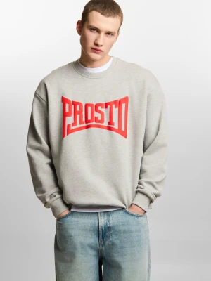 Ever bluza bez kaptura oversize bawełniana męska szara Klasyk