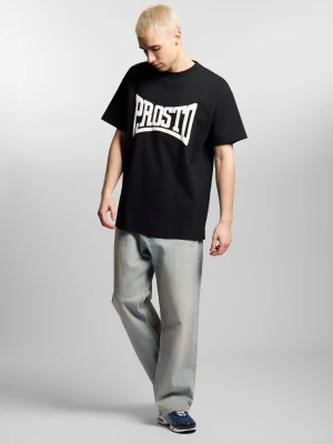 Ever t-shirt oversize bawełniany męski czarny Klasyk