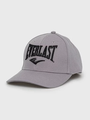 Everlast czapka bawełniana kolor szary z aplikacją