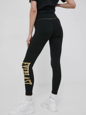 Everlast legginsy damskie kolor czarny z nadrukiem