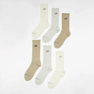 New Balance 6 PACK - Everyday Crew Socks uniseks Skarpety brązowy rozmiar Odzież