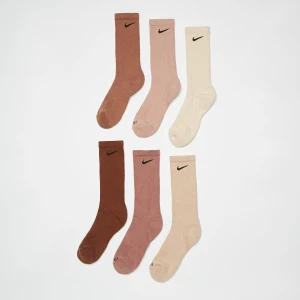 Nike 6 PACK - Everyday Cushion Crew Training uniseks Skarpety brązowy rozmiar Odzież