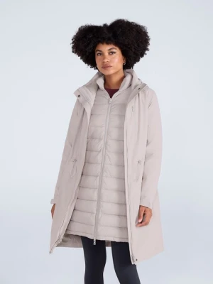 Evie damska wodoodporna kurtka ocieplana 3 w 1 - Cream Animal