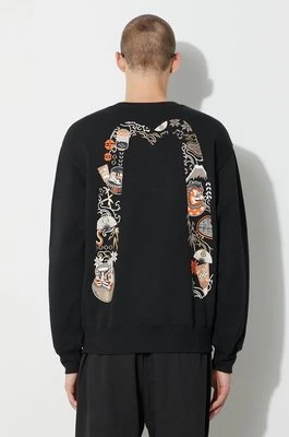 Evisu bluza bawełniana Kabuki Daicock Printed męska kolor czarny z nadrukiem 2EAHTM3SW1080RXCT