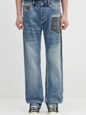 Evisu jeansy 2-tone Denim w Inserted Daicock męskie 2ESHTM5JE1015