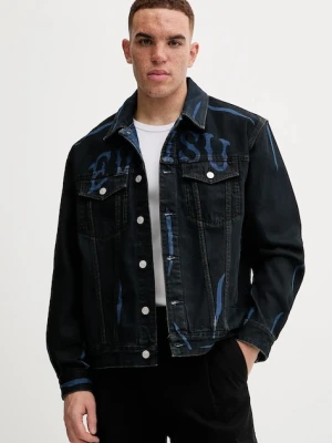 Evisu kurtka jeansowa Daicock Print męska kolor czarny przejściowa 2EAHTM4DJ1005
