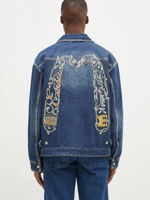Evisu kurtka jeansowa Sheridan Daicock Printed męska kolor granatowy przejściowa 2EAHTM4SJ1015