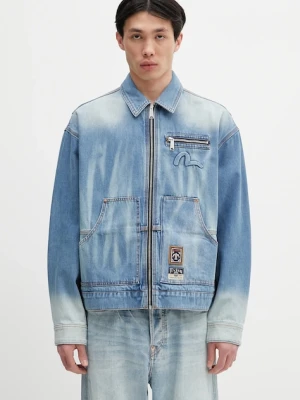 Evisu kurtka jeansowa Worker Denim w Emboss Kamon