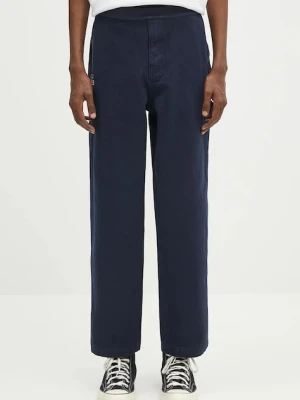 Evisu spodnie bawełniane Classic Worker Chino męskie kolor granatowy proste 2ESHTM5PT1063