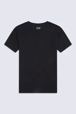 Evo damski t-shirt z prążkowanej dzianiny - Black Animal