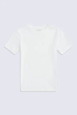 Evo damski t-shirt z prążkowanej dzianiny - White Animal