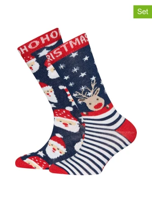 ewers Skarpety (2 pary) w kolorze granatowo-czerwonym rozmiar: 35-38