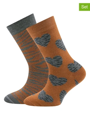 ewers Skarpety (2 pary) w kolorze jasnobrązowo-szarym rozmiar: 39-42