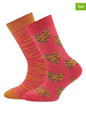 ewers Skarpety (2 pary) w kolorze pomarańczowo-czerwonym rozmiar: 39-42