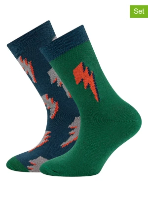 ewers Skarpety (2 pary) w kolorze zielono-granatowym rozmiar: 39-42
