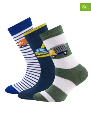 ewers Skarpety (3 pary) w kolorze granatowo-zielonym rozmiar: 27-30