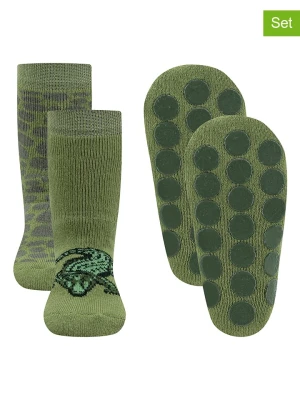 ewers Skarpety antypoślizgowe (2 pary) w kolorze zielonym rozmiar: 31-34