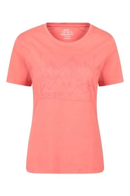 Exlore Mountain koszulka damska z nadrukiem - Light Pink Mountain Warehouse