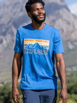 Explore męski T-shirt organiczny - Pink Mountain Warehouse