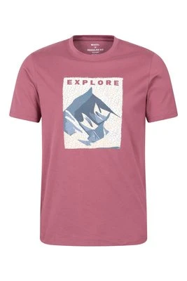 Explore męski T-shirt organiczny - Pink Mountain Warehouse