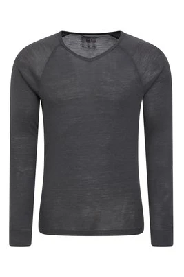 Extreme męska koszulka termoaktywna z długim rękawem z wełny Merino - Grey Mountain Warehouse
