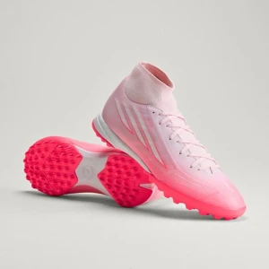 Damskie buty piłkarskie do kostki na murawę F50 SPARKFUSION LEAGUE Adidas różowy