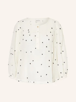 Fabienne Chapot Bluzka Bindi Z Rękawami 3/4 I Haftami weiss