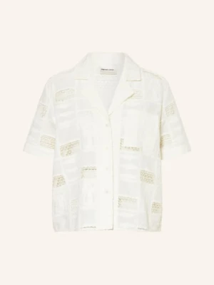 Fabienne Chapot Bluzka Farida Z Ażurową Koronką I Haftami weiss