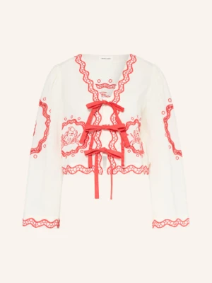 Fabienne Chapot Bluzka Serviette Z Haftami weiss