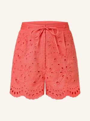 Fabienne Chapot Szorty Gioya Z Dziurkowaną Koronką rot