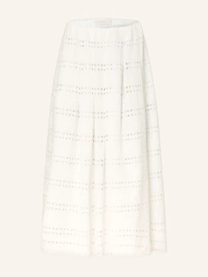 Faithfull The Brand Spódnica Abajo Z Koronki Ażurowej weiss