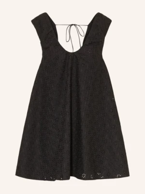 Faithfull The Brand Sukienka Juana Z Koronki Ażurowej schwarz