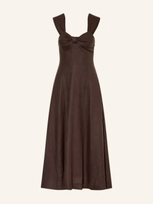 Faithfull The Brand Sukienka Z Lnu Pallida braun