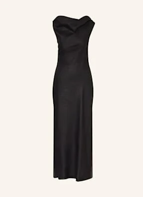 Faithfull The Brand Sukienka Z Lnu Suis schwarz