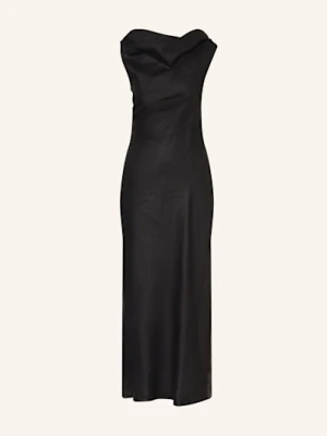 Faithfull The Brand Sukienka Z Lnu Suis schwarz