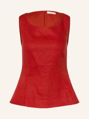 Faithfull The Brand Top Koszulowy Iria Z Lnu rot CZERWONY