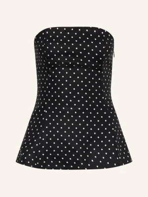 Faithfull The Brand Top Z Odkrytymi Ramionami Petro Z Lnu schwarz