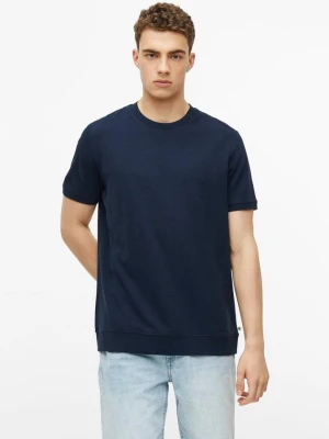 Fakturowany T-shirt ze ściągaczami s.Oliver niebieski